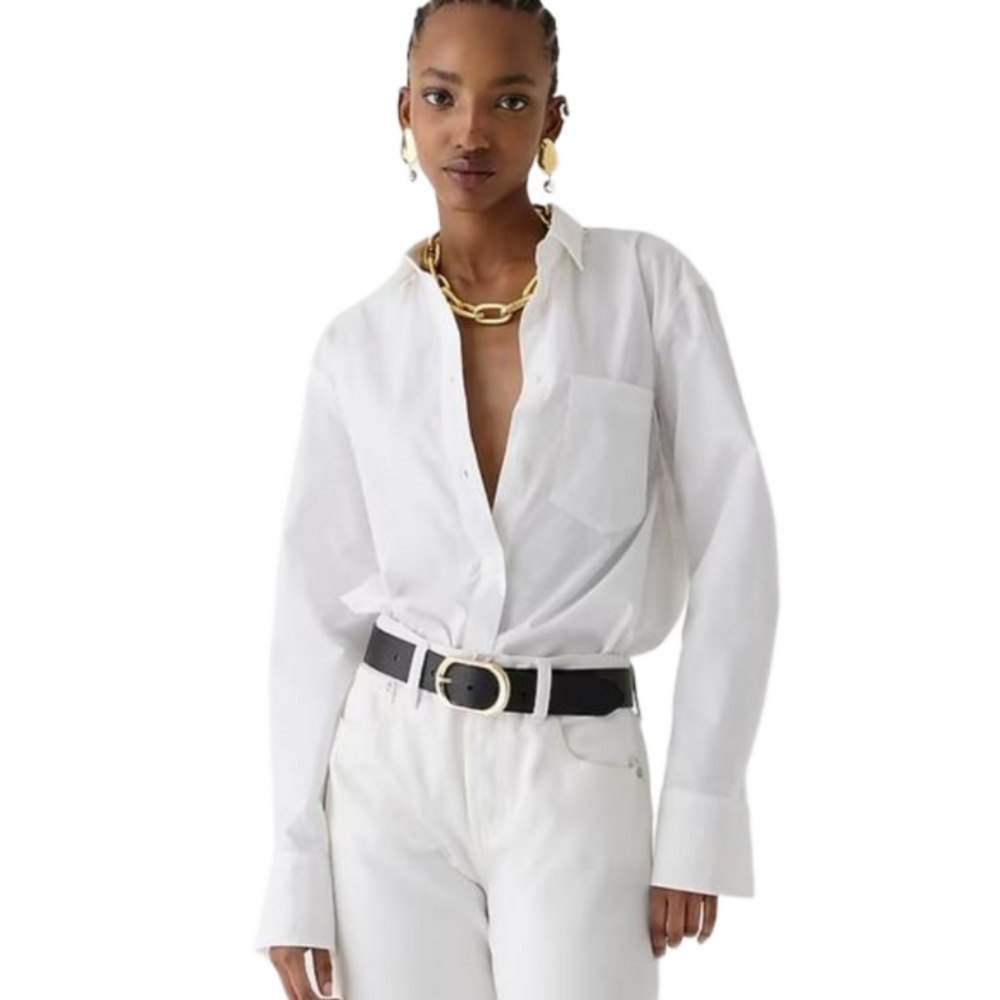 J Crew Garçon classic shirt in cotton poplin BY715 Sz 2  White